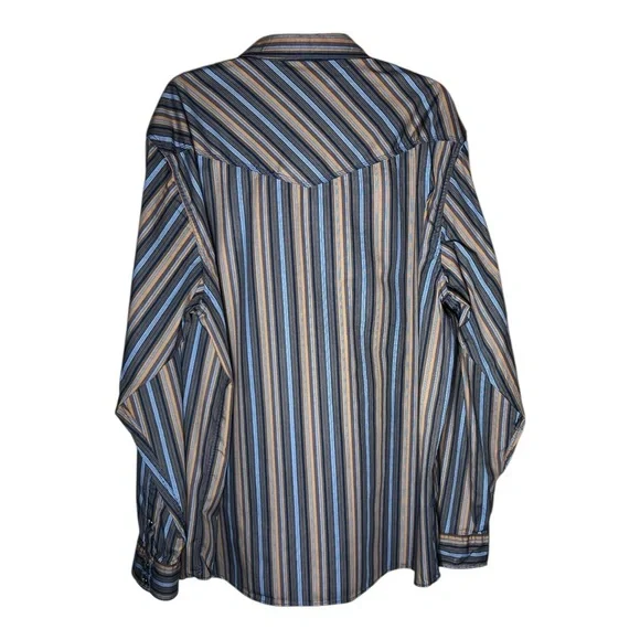 Cody James Authentic Western Apparel Men's Striped Casual Button-Down Shirt - Picture 6 of 11